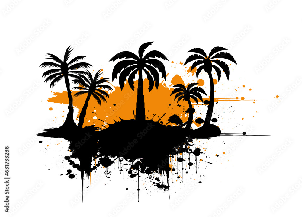 palm tree image vector illustration