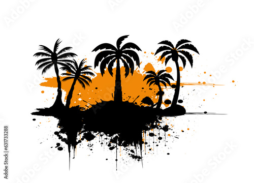 palm tree image vector illustration