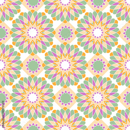 Seamless pattern with oriental ornament 