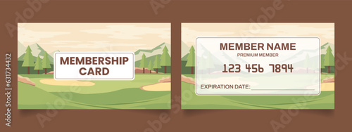 Golf Club Membership Card or Golf ID Card Template Design