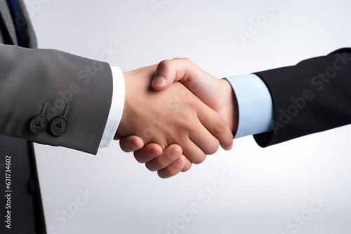 Unrecognizable businessman handshake isolated