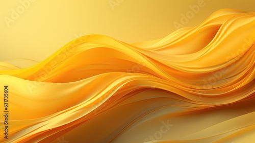 Yellow color wave background. Generative AI