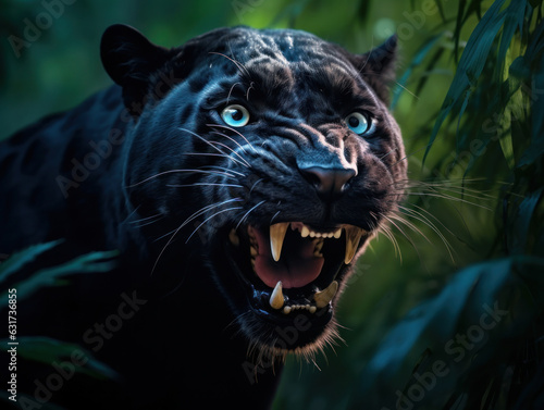 Panther in its Natural Habitat  Wildlife Photography  Generative AI