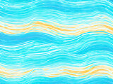 abstract blue sea, waves and beach summer background. generative AI