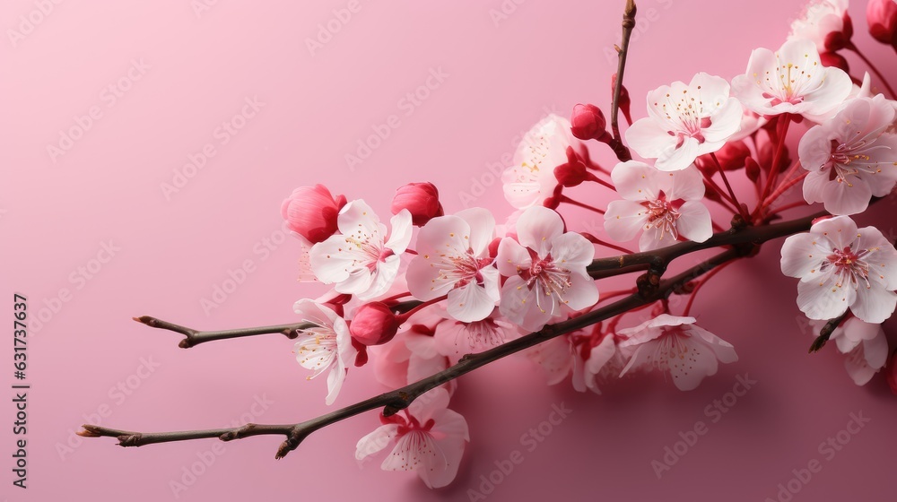 cherry blossom on white background with copy space for your text cherry blossom on white background with copy space for your text