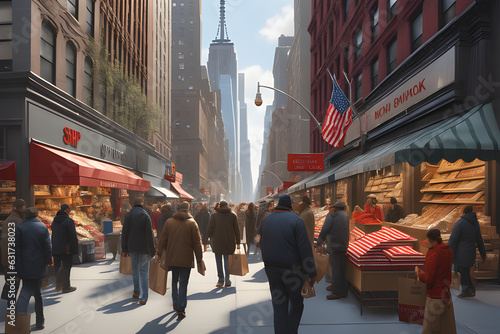 people walking in the Newyorkcity. Generative AI