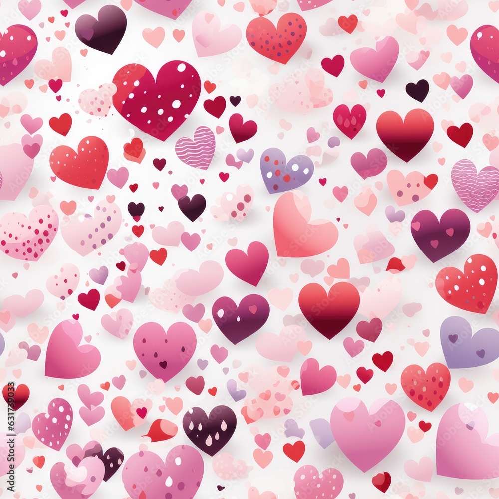 Silhouette of a loving couple against a red background with hearts. created by generative AI technology. Silhouette of a loving couple against a red background with hearts. created by generative AI technology.