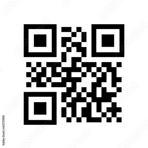 qr code icon on transparent background