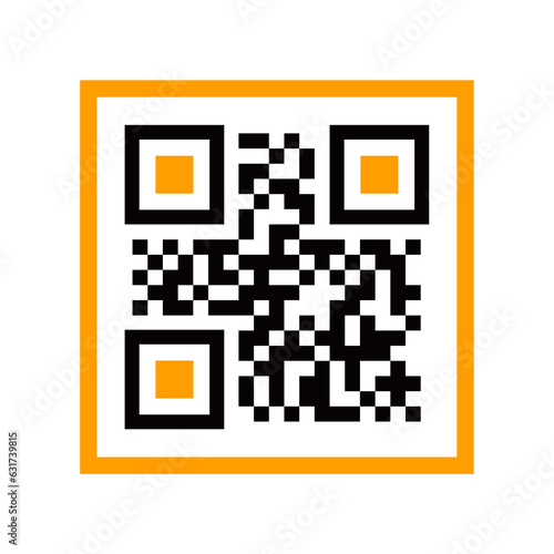 qr code icon on transparent background