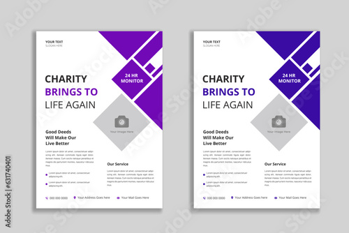 charity event proposal flyer template design