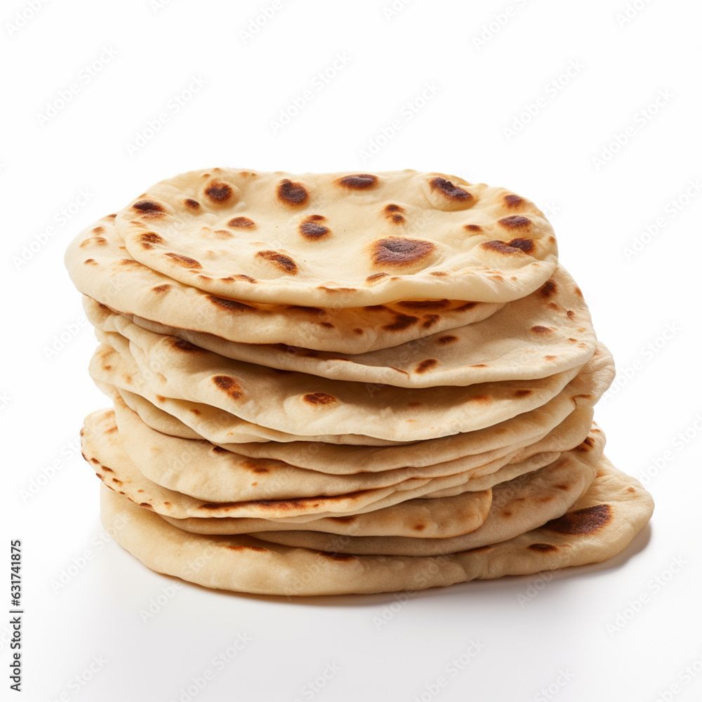 Pita Bread on White Background. Pita Bread on White Background.
