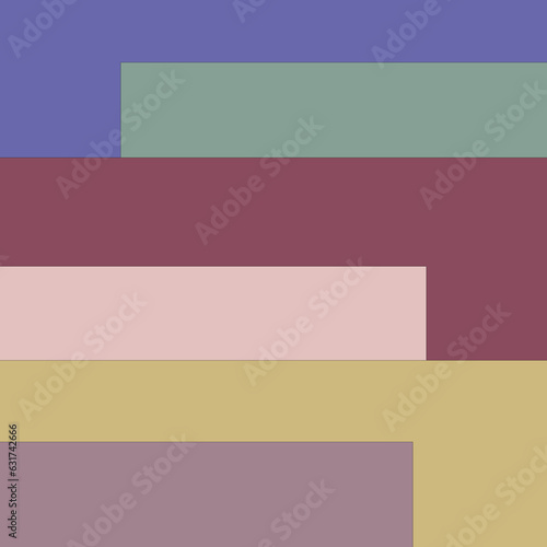 RETRO COLORFUL ART RECTANGLES ILLUSTRATION DESIGN