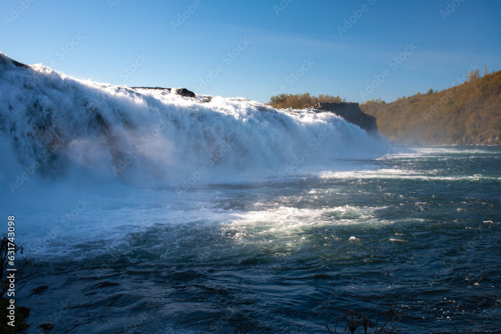 Faxafoss a wide, scenic cascade on the Tungufljót River