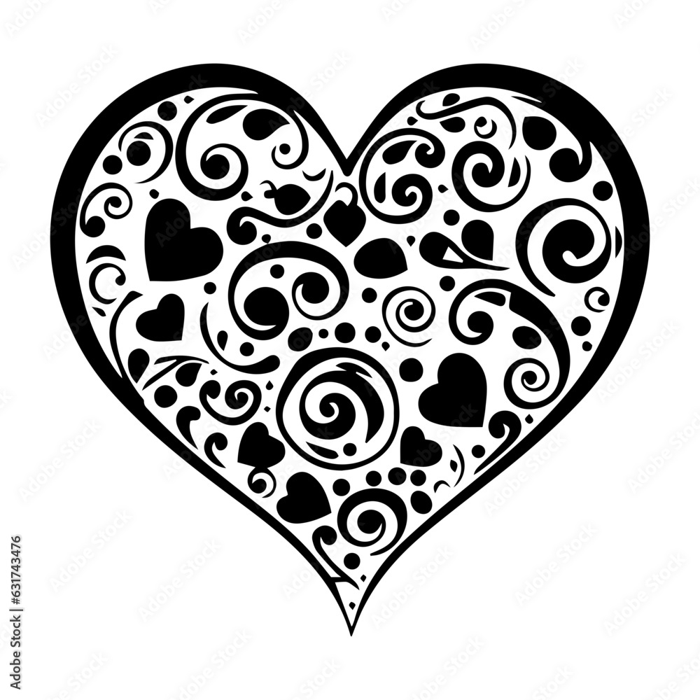heart with ornament heart with ornament