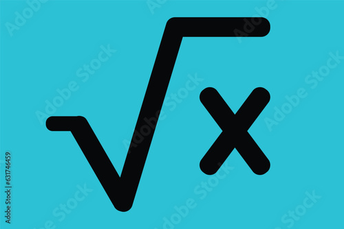 Square Root Vector Icon mathematics vector 