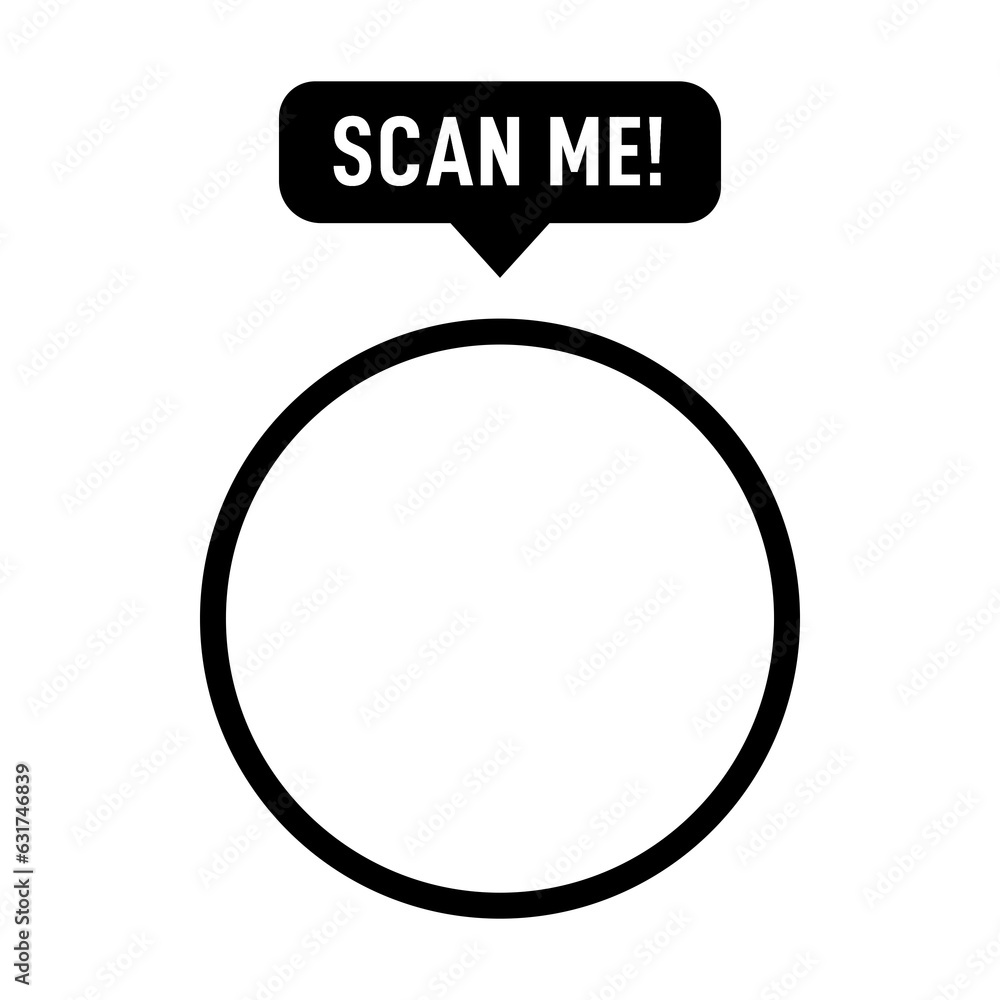 Scan me qr code on transparent background Scan me qr code on transparent background