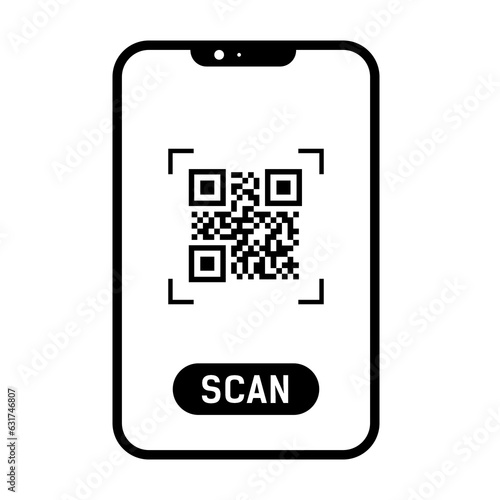 Scan me qr code on transparent background
