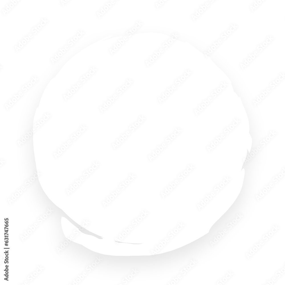 White Brush Circle Frame With Shadow White Brush Circle Frame With Shadow