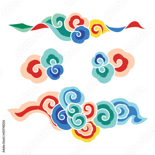 Korean new year background with traditional pattern.