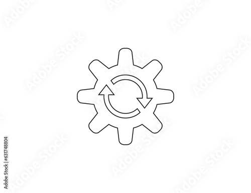 Automatism, process icon. Vector illustration.