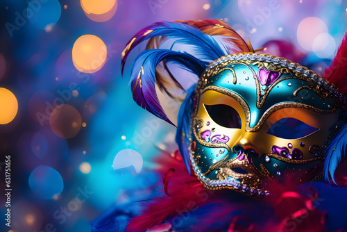 Festive Masquerade Carnival Masks - Generative AI
