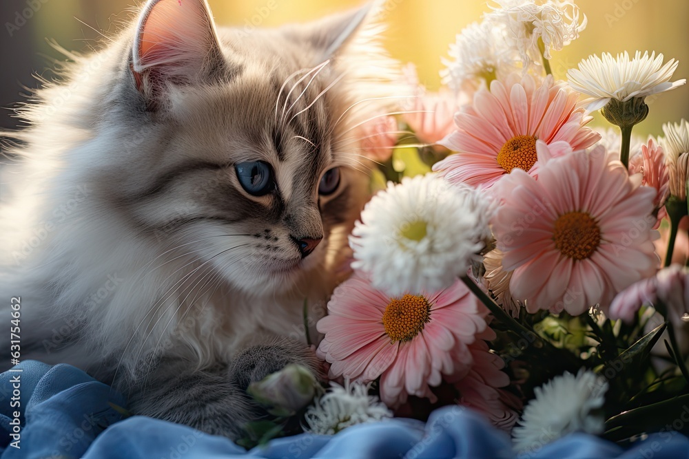 tender kittens in an environment of peace and love. AI generated