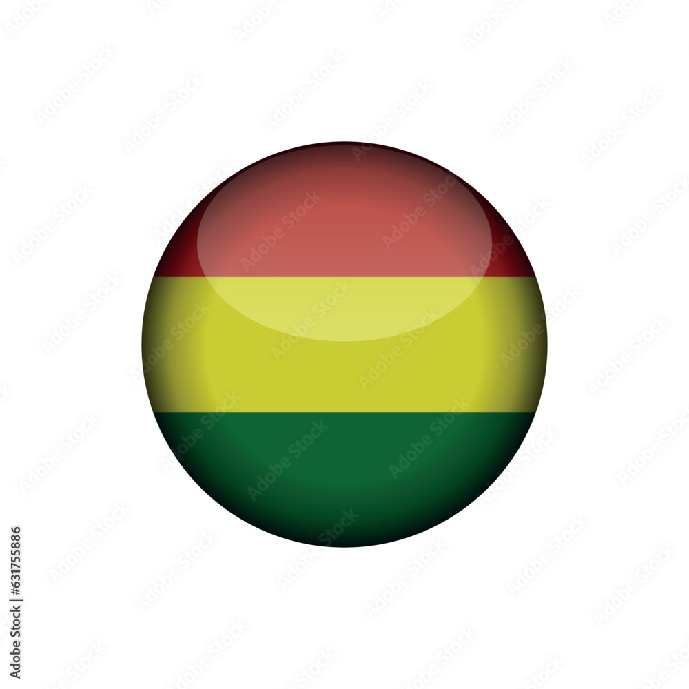Bolivia Flag Circle Button Vector Template Bolivia Flag Circle Button Vector Template