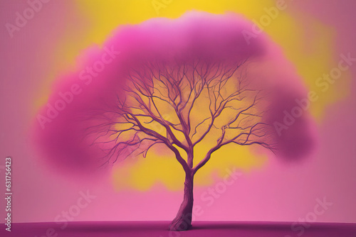 tree silhouette on a colored background © Shubham