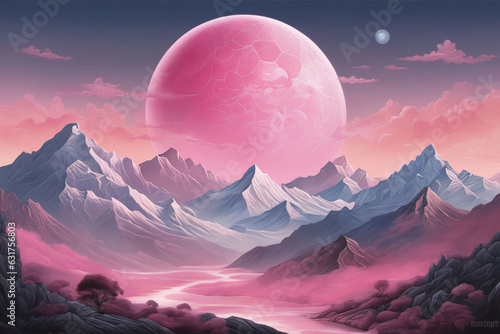 digital illustration of a fantasy landscape