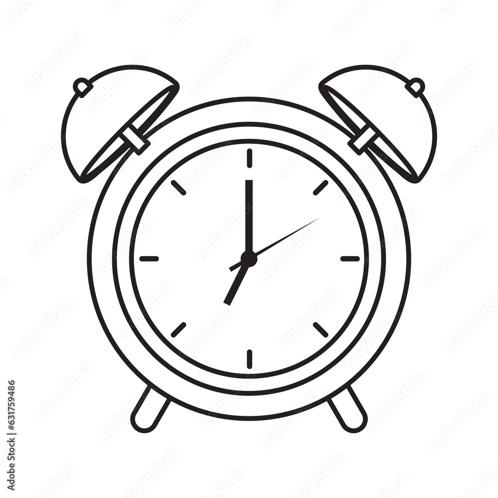 Alarm 30 School Icon Set Outline Style Alarm 30 School Icon Set Outline Style