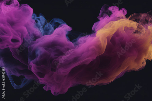 abstract background with colorful smoke and waves
