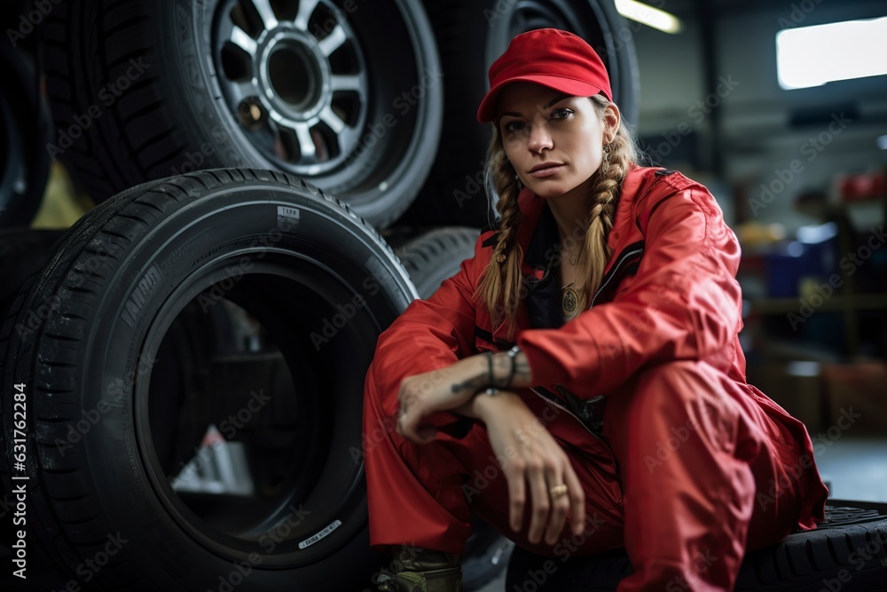 car mechanic who is changing tires on a car car mechanic who is changing tires on a car