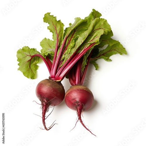 A stack of vibrant red beets created with Generative AI technology