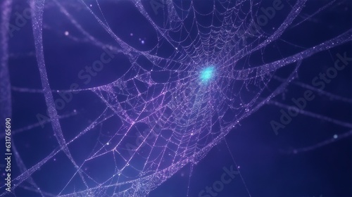 Abstract spider web with crystal effect