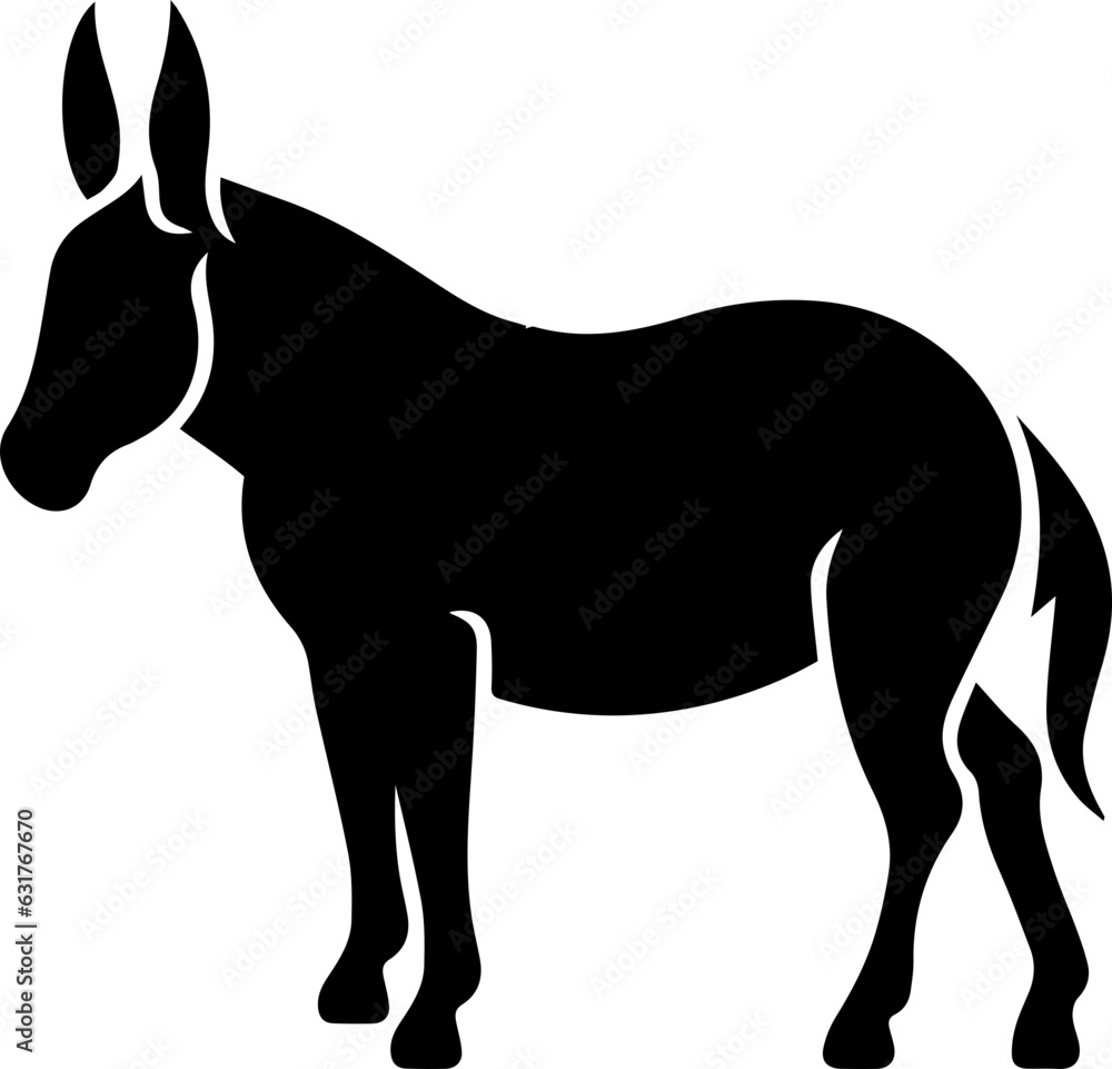 Obraz premium Donkey Flat Icon