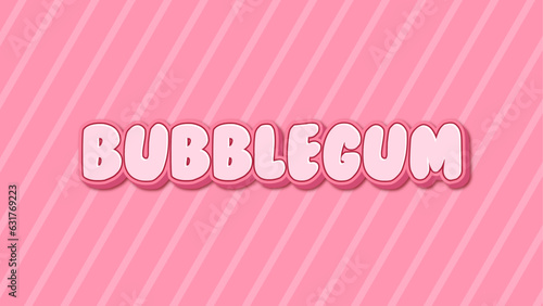 text effect PINK BUBBLEGUM