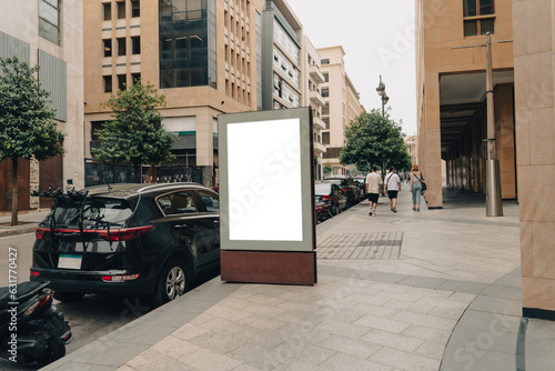 City Views and Billboard Advertisements on Beirut Streets