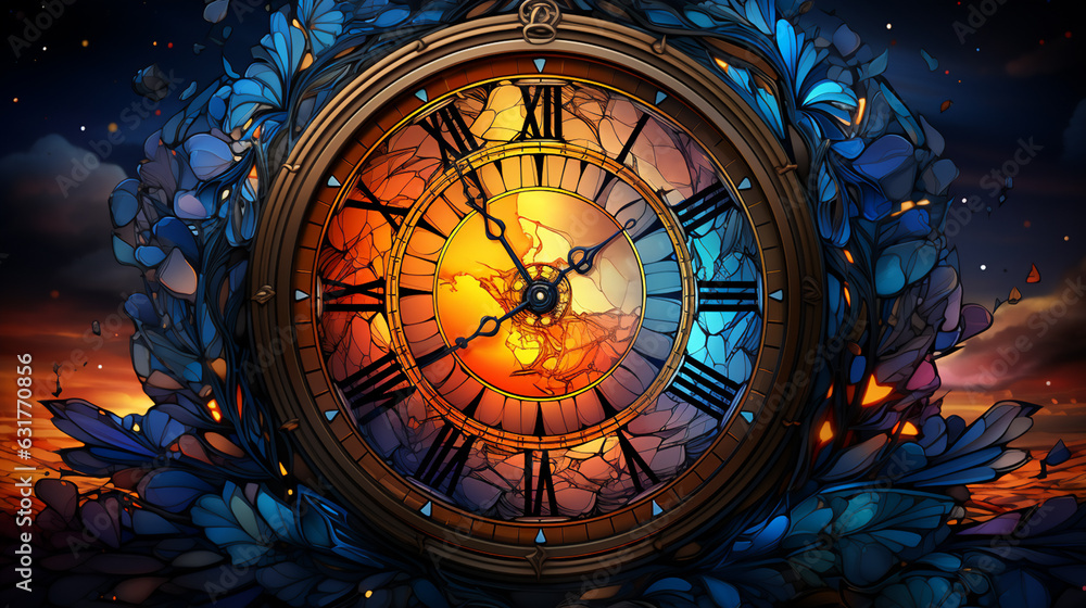 Astronomical clock close-up. Zodiac sign. 3d rendering. generative AI