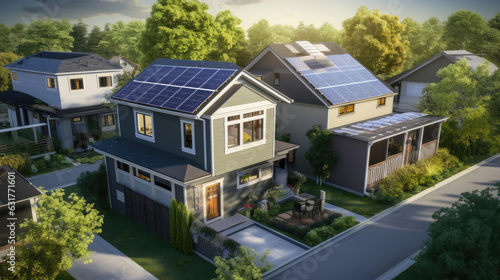Houses with solar panels © RDO
