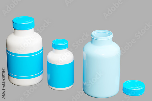 Plastic bottles mock up. Pa...
