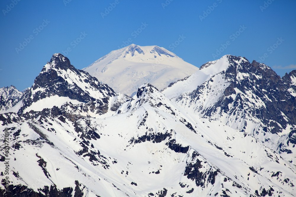 Mount Dombay in Teberda nature reserve, Caucasus Mountains, Russia