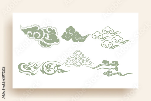 Korean traditional pattern design elements