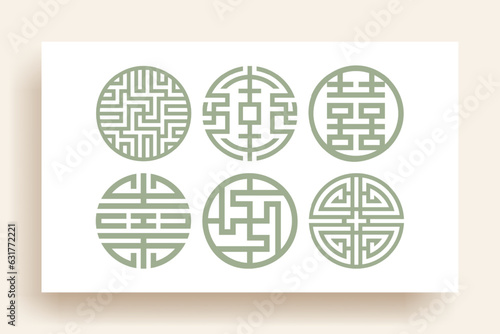 Korean traditional pattern design elements