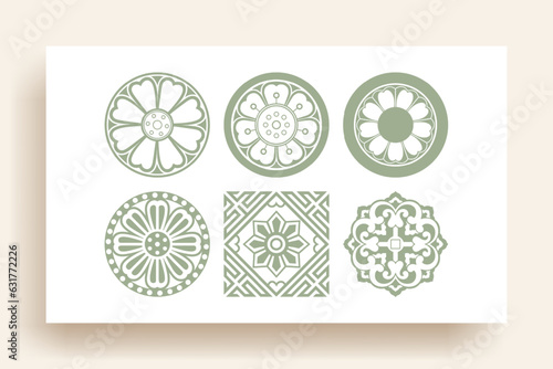 Korean traditional pattern design elements