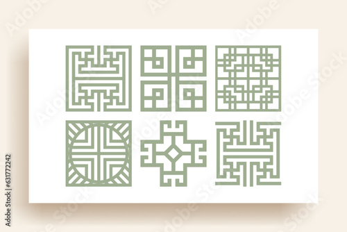 Korean traditional pattern design elements