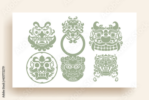 Korean traditional pattern design elements