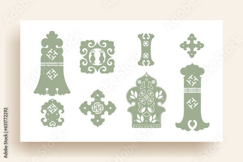 Korean traditional pattern design elements