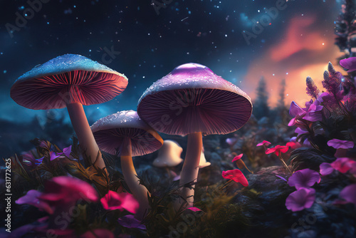 beautiful mushroom in the forest © Shubham