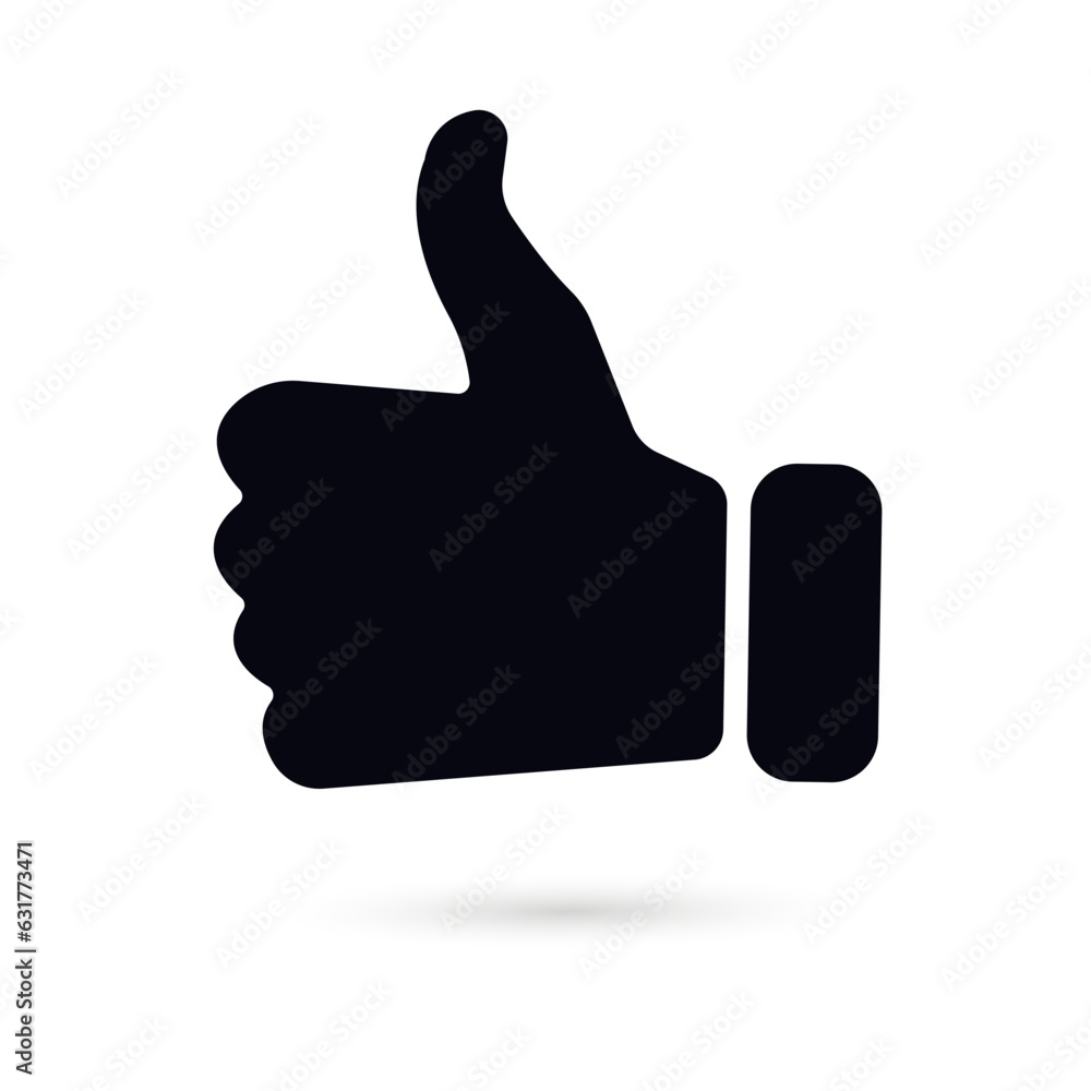 As icon, symbol for design. Thumb upArt & Illustration As icon, symbol for design. Thumb upArt & Illustration