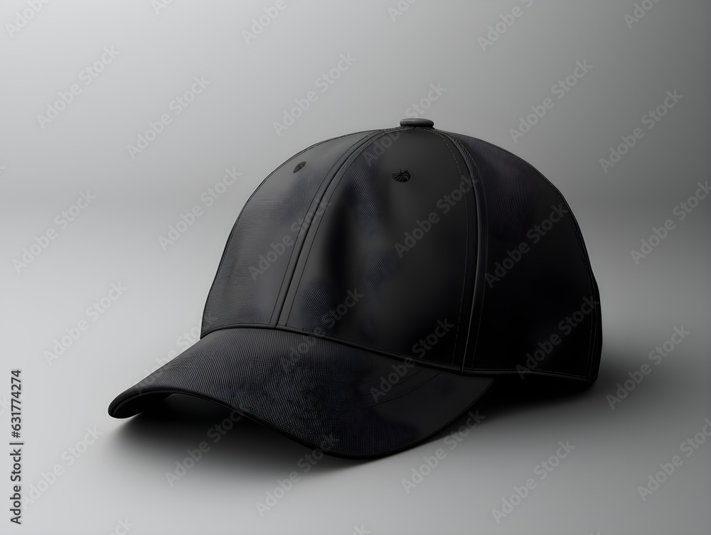Black snapback cap (baseball cap) mockup Black snapback cap (baseball cap) mockup